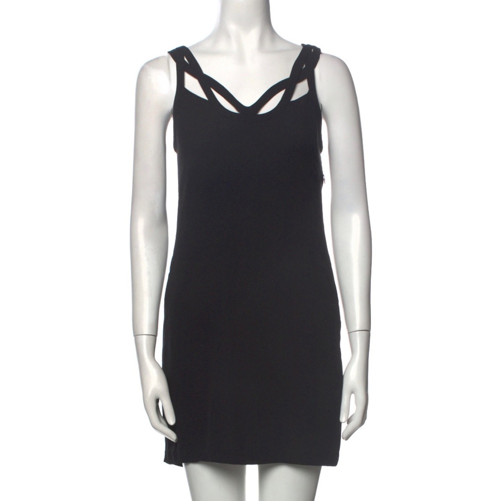 Diane von Furstenberg Black Silk Shift Dress size 2 excellent condition
